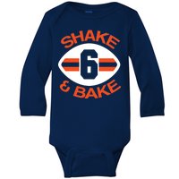 Shake & Bake Cleveland Footbal Baby Long Sleeve Bodysuit