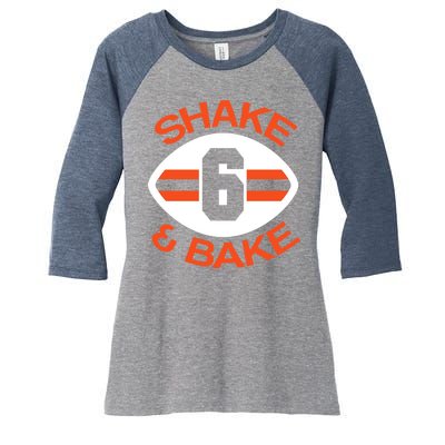 Shake & Bake Cleveland Footbal Women's Tri-Blend 3/4-Sleeve Raglan Shirt