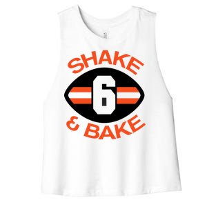 Shake & Bake Cleveland Footbal Women's Racerback Cropped Tank