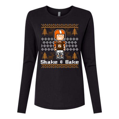 Shake & Bake Football Ugly Christmas Sweater Womens Cotton Relaxed Long Sleeve T-Shirt