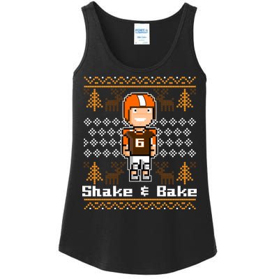 Shake & Bake Football Ugly Christmas Sweater Ladies Essential Tank