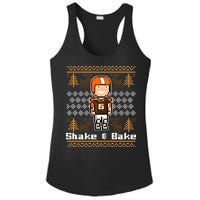 Shake & Bake Football Ugly Christmas Sweater Ladies PosiCharge Competitor Racerback Tank