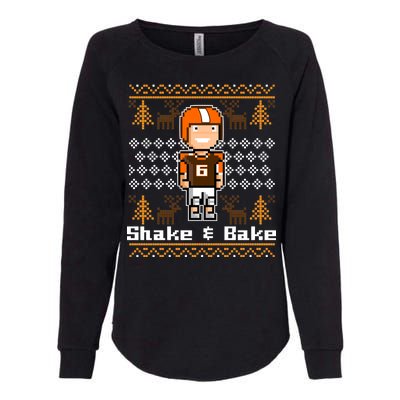 Shake & Bake Football Ugly Christmas Sweater Womens California Wash Sweatshirt