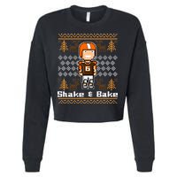 Shake & Bake Football Ugly Christmas Sweater Cropped Pullover Crew