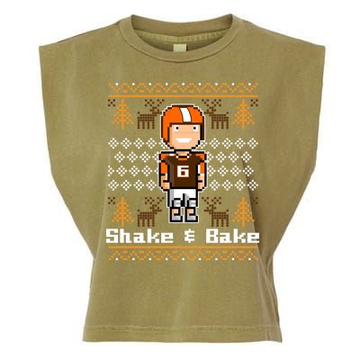 Shake & Bake Football Ugly Christmas Sweater Garment-Dyed Women's Muscle Tee