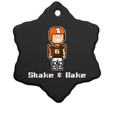 Shake and Bake Cleveland, Ohio Football Ceramic Star Ornament