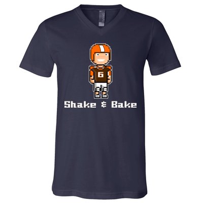 Shake and Bake Cleveland, Ohio Football V-Neck T-Shirt