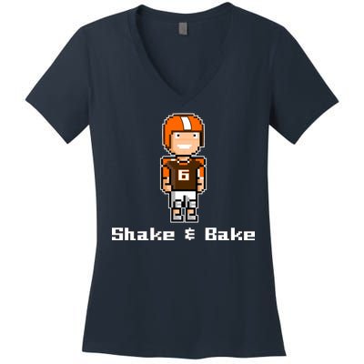 Shake and Bake Cleveland, Ohio Football Women's V-Neck T-Shirt