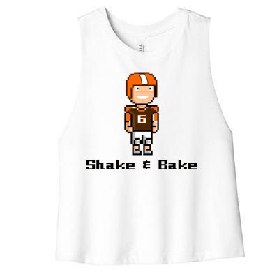 Shake and Bake Cleveland, Ohio Football Women's Racerback Cropped Tank