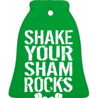 Shake Your Shamrocks Ceramic Bell Ornament