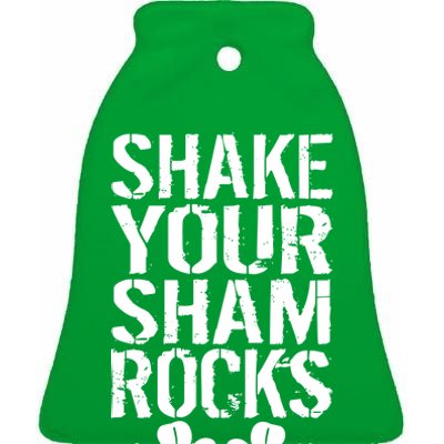 Shake Your Shamrocks Ceramic Bell Ornament