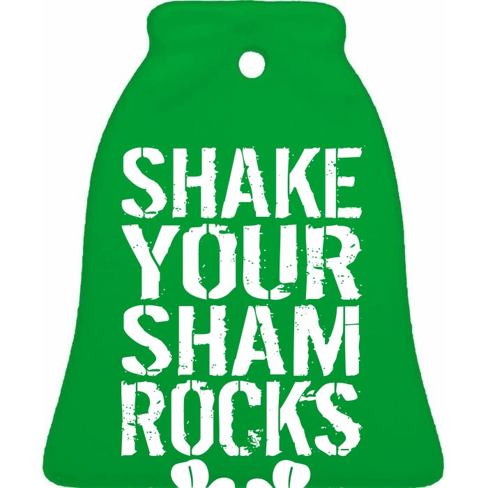 Shake Your Shamrocks Ceramic Bell Ornament