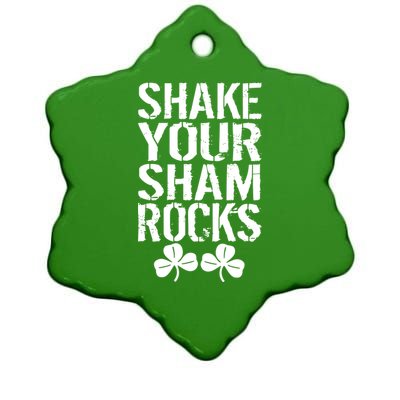 Shake Your Shamrocks Ceramic Star Ornament