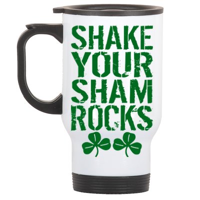 Shake Your Shamrocks Stainless Steel Travel Mug