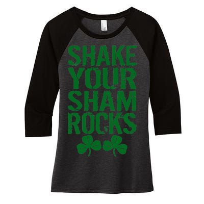 Shake Your Shamrocks Women's Tri-Blend 3/4-Sleeve Raglan Shirt