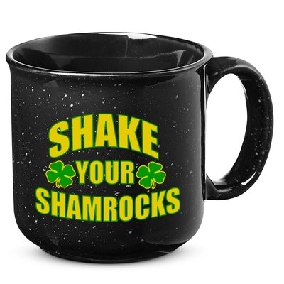 Shake Your Shamrocks Funny St Patricks Day 15oz Campfire Ceramic Mug