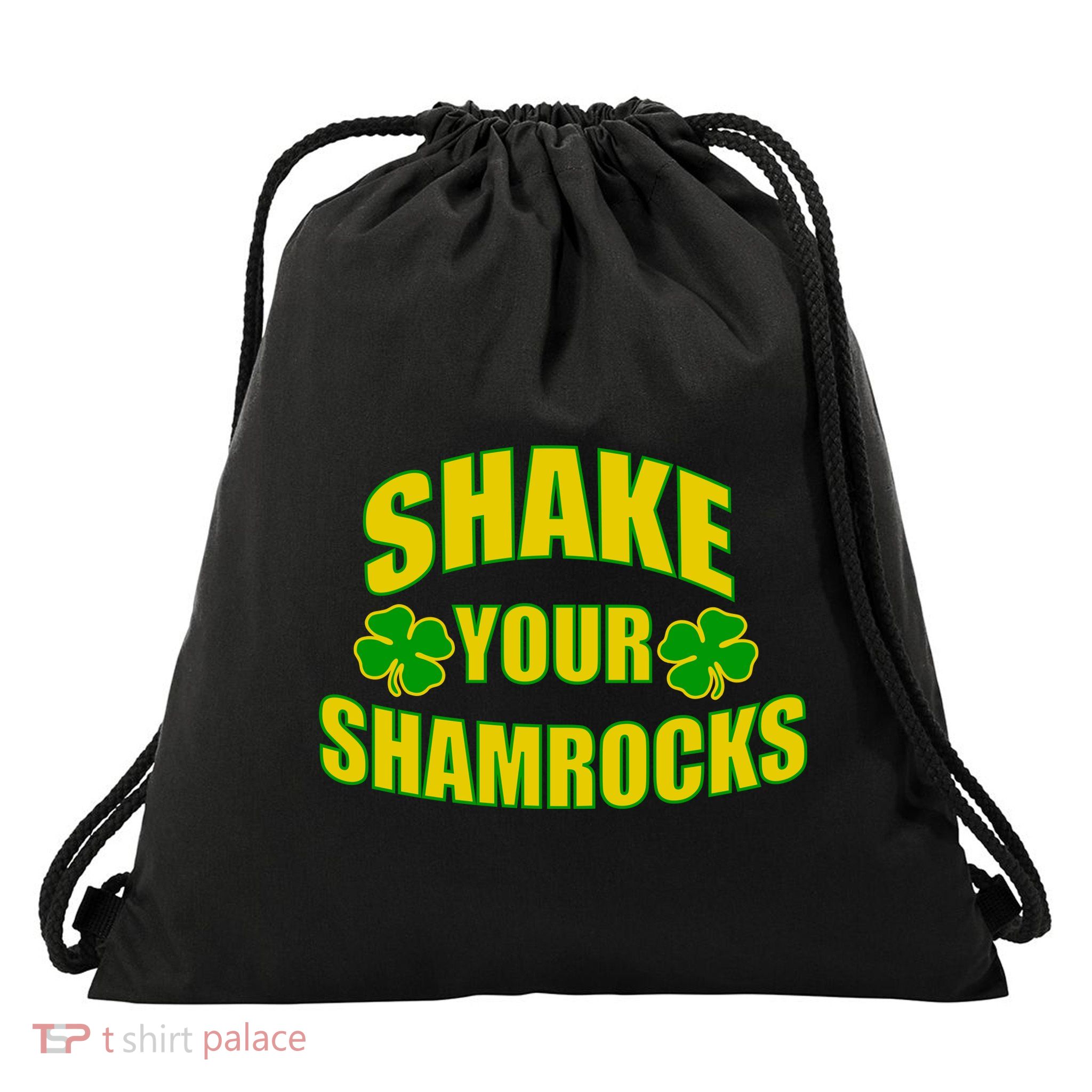 Shake Your Shamrocks Funny St Patricks Day Drawstring Bag