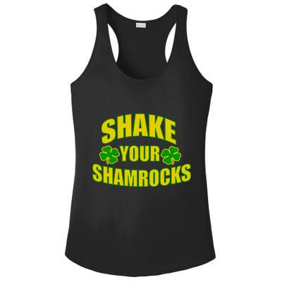 Shake Your Shamrocks Funny St Patricks Day Ladies PosiCharge Competitor Racerback Tank