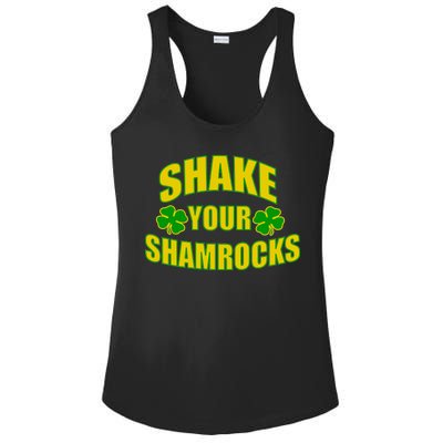 Shake Your Shamrocks Funny St Patricks Day Ladies PosiCharge Competitor Racerback Tank