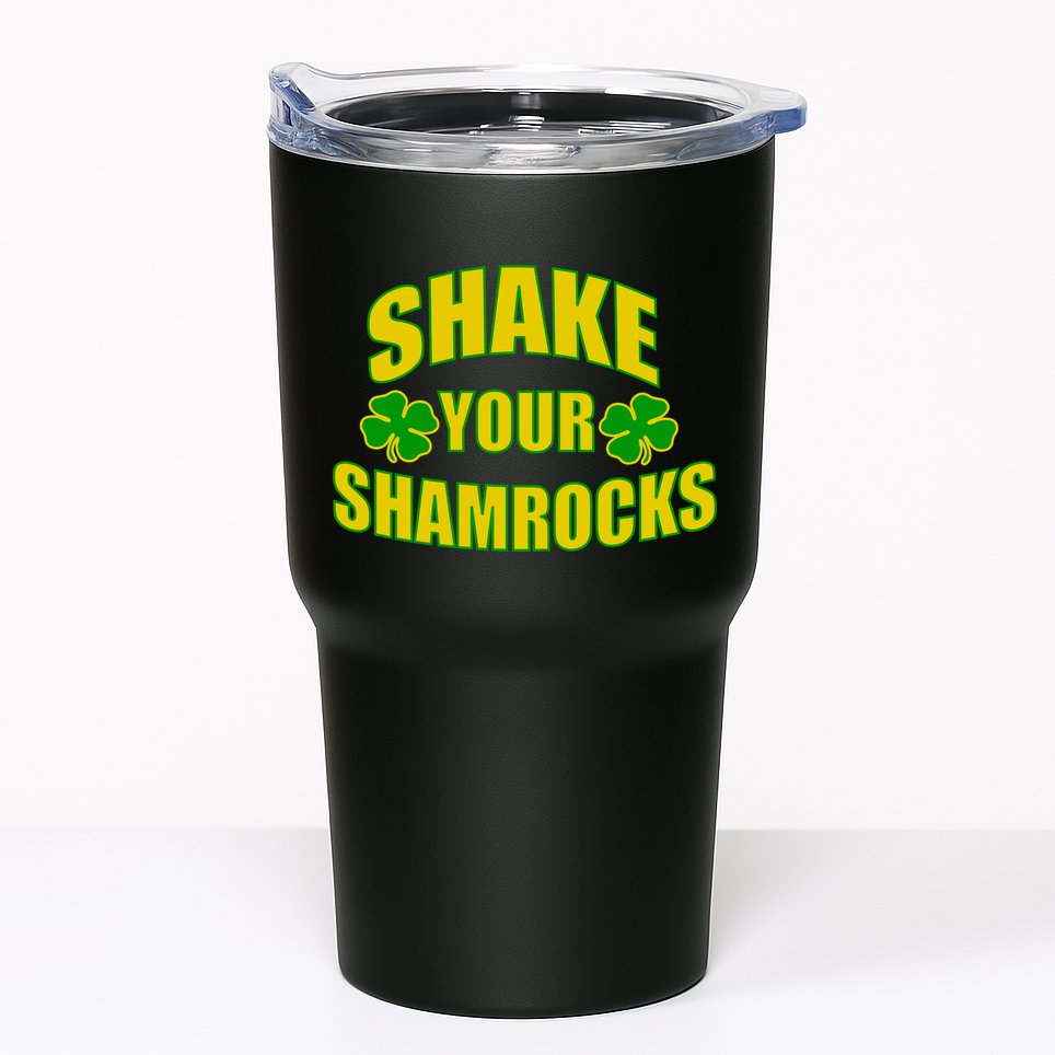 Shake Your Shamrocks Funny St Patricks Day Tumbler