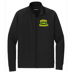 Shake Your Shamrocks Funny St Patricks Day Stretch Full-Zip Cadet Jacket