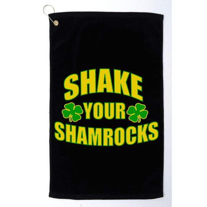 Shake Your Shamrocks Funny St Patricks Day Golf Towel
