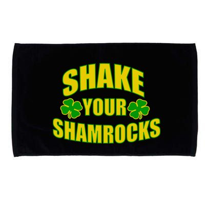 Shake Your Shamrocks Funny St Patricks Day Microfiber Hand Towel