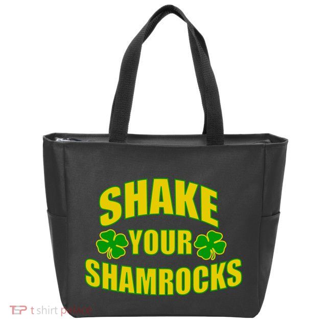 Shake Your Shamrocks Funny St Patricks Day Zip Tote Bag