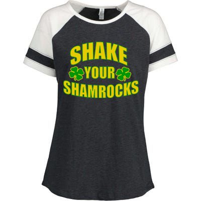 Shake Your Shamrocks Funny St Patricks Day Enza Ladies Jersey Colorblock Tee