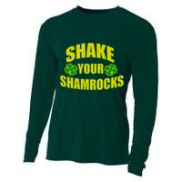 Shake Your Shamrocks Funny St Patricks Day Cooling Performance Long Sleeve Crew