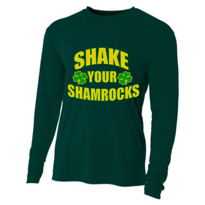 Shake Your Shamrocks Funny St Patricks Day Cooling Performance Long Sleeve Crew