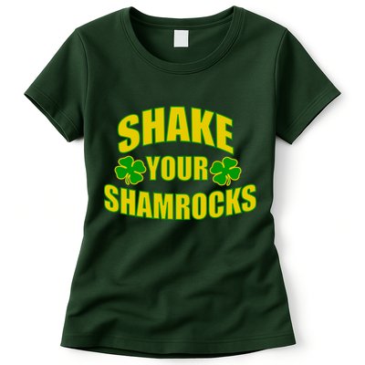 Shake Your Shamrocks Funny St Patricks Day Womens T-Shirt
