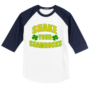 Shake Your Shamrocks Funny St Patricks Day Baseball Sleeve Shirt