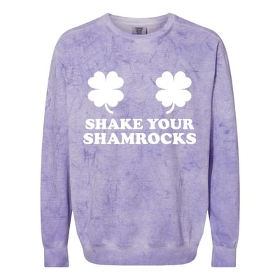 Shake Your Shamrocks St. Patrick's Day Clover Colorblast Crewneck Sweatshirt