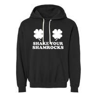 Shake Your Shamrocks St. Patrick's Day Clover Garment-Dyed Fleece Hoodie