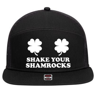 Shake Your Shamrocks St. Patrick's Day Clover 7 Panel Mesh Trucker Snapback Hat