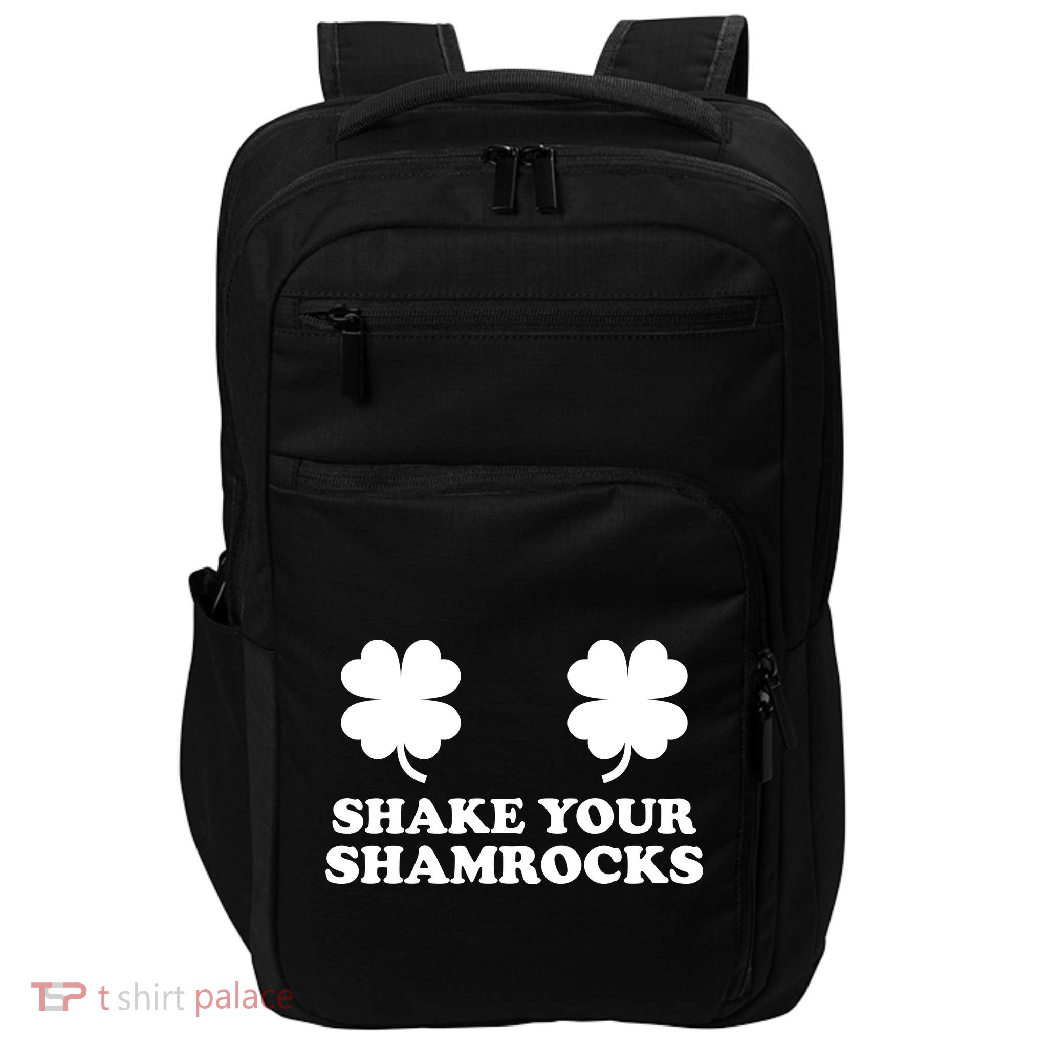 Shake Your Shamrocks St. Patrick's Day Clover Impact Tech Backpack
