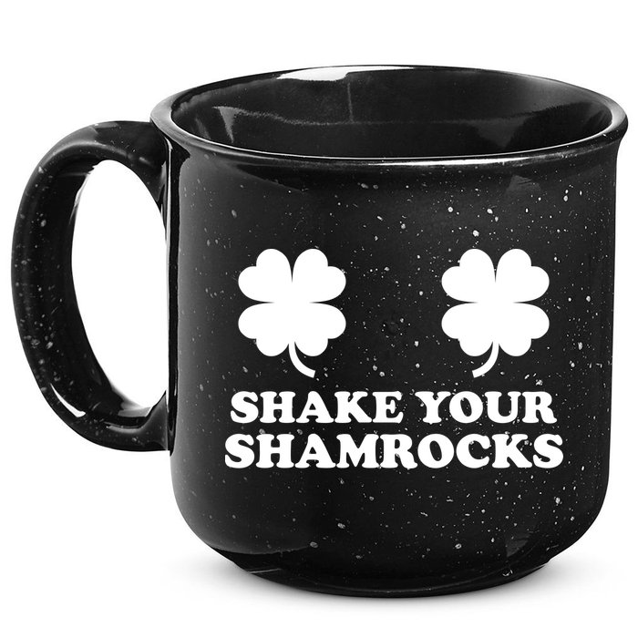 Shake Your Shamrocks St. Patrick's Day Clover 15oz Campfire Ceramic Mug