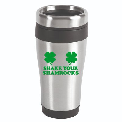 Shake Your Shamrocks St. Patrick's Day Clover 16oz Travel Tumbler