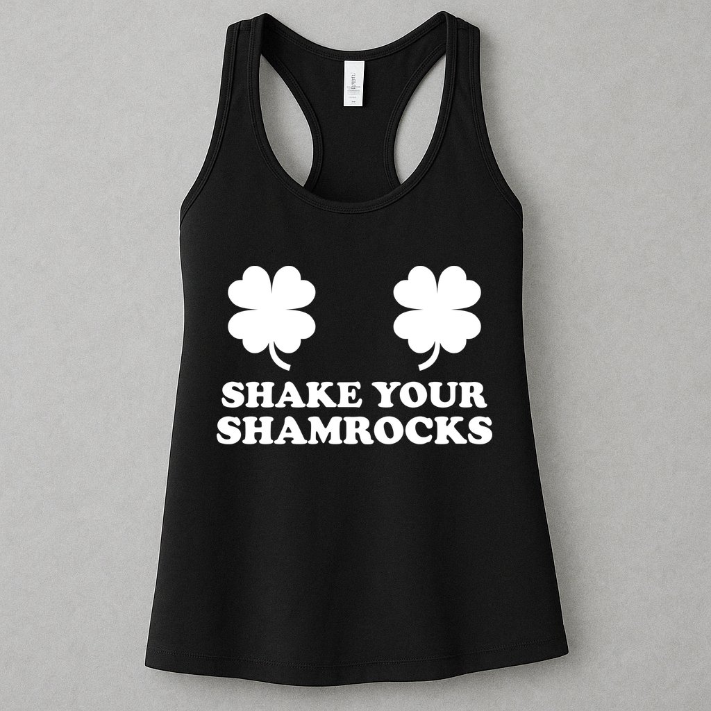 Shake Your Shamrocks St. Patrick's Day Clover Womens Tank Top