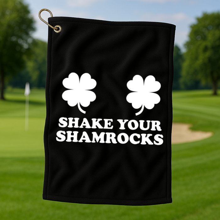 Shake Your Shamrocks St. Patrick's Day Clover Golf Towel