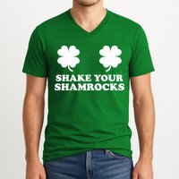 Shake Your Shamrocks St. Patrick's Day Clover V-Neck T-Shirt