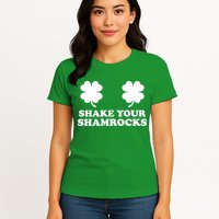 Shake Your Shamrocks St. Patrick's Day Clover Womens T-Shirt