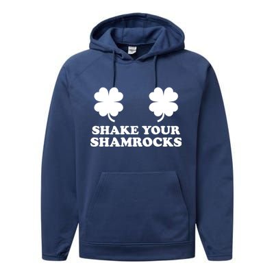 Shake Your Shamrocks St. Patrick's Day Clover Performance Fleece Hoodie