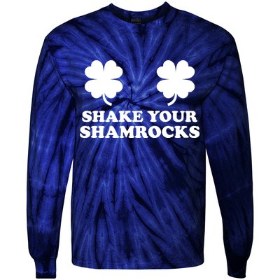 Shake Your Shamrocks St. Patrick's Day Clover Tie-Dye Long Sleeve Shirt