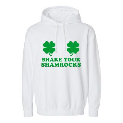 Shake Your Shamrocks St. Patrick's Day Clover Garment-Dyed Fleece Hoodie