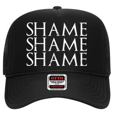 Shame Shame Shame High Crown Mesh Back Trucker Hat