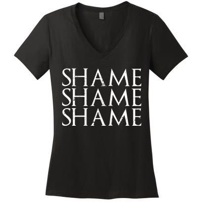 Shame Shame Shame Women's V-Neck T-Shirt