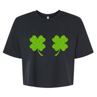 Shamrock Censors Boobs Bella+Canvas Jersey Crop Tee