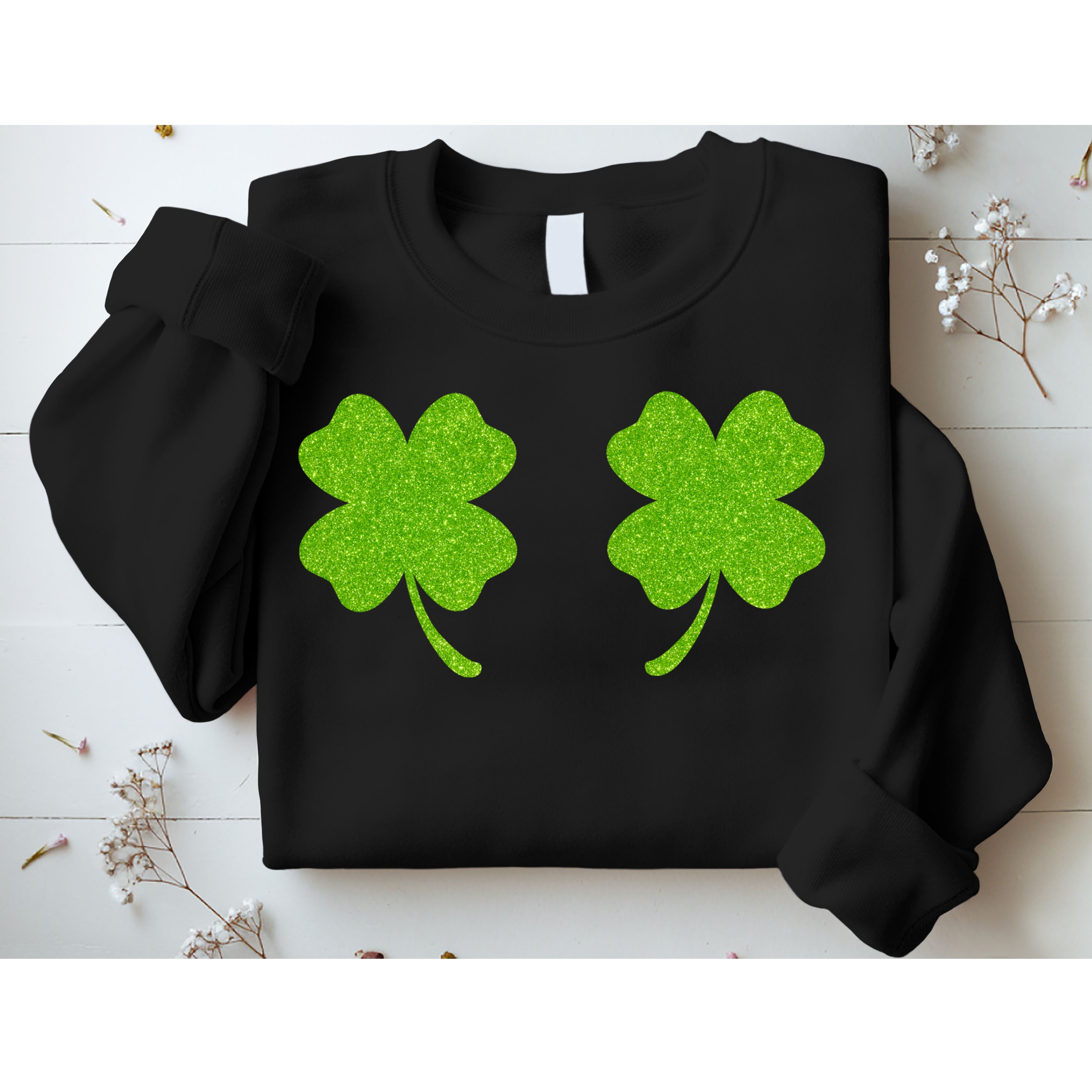 Shamrock Censors Boobs Sweatshirt
